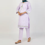 Women's Slub 2Pcs Suit - Light Purple, Women Shalwar Suits, Chase Value, Chase Value