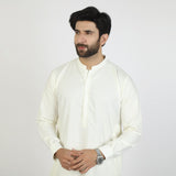 Eminent Men's Trim Fit Embrioded Shalwar Suit - Off White, Men's Shalwar Kameez, Eminent, Chase Value