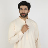 Eminent Men's Trim Fit Embrioded Shalwar Suit - Fawn, Men's Shalwar Kameez, Eminent, Chase Value