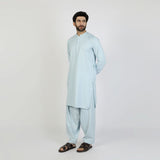 Eminent Men's Trim Fit Embrioded Shalwar Suit - Sky Blue, Men's Shalwar Kameez, Eminent, Chase Value