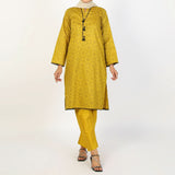 Women's Printed 3Pcs Suit - Mustard, Women Shalwar Suits, Chase Value, Chase Value