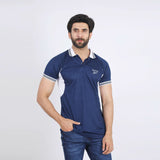 Men's Half Sleeves Polo T-Shirt - Navy Blue, Men's T-Shirts & Polos, Chase Value, Chase Value
