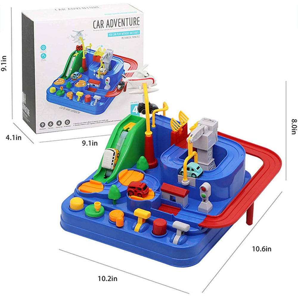 Kids Race Track Big Car Adventure Toy - Multi Color, Non-Remote Control, Chase Value, Chase Value
