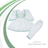Girls Azadi Frock Suit - White, Girls Frocks, Valuable, Chase Value