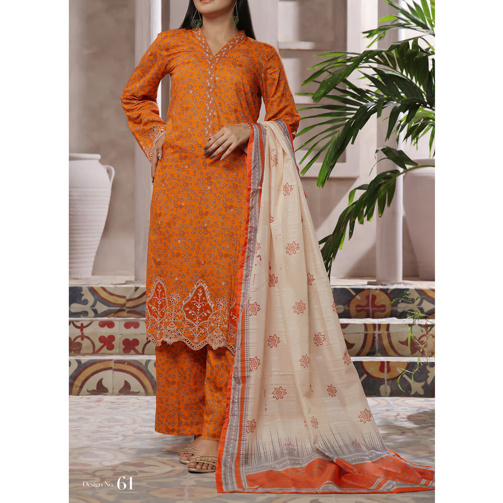 VS AIZA & MOMINA Printed Chikankari Embroidered Unstitched 3Pcs Suit - 185, Women, 3Pcs Shalwar Suit, VS Textile, Chase Value