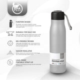 Stainless Steel Thermo Flask - 500ML - Silver, Water Bottle, Chase Value, Chase Value