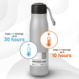 Stainless Steel Thermo Flask - 500ML - Silver, Water Bottle, Chase Value, Chase Value