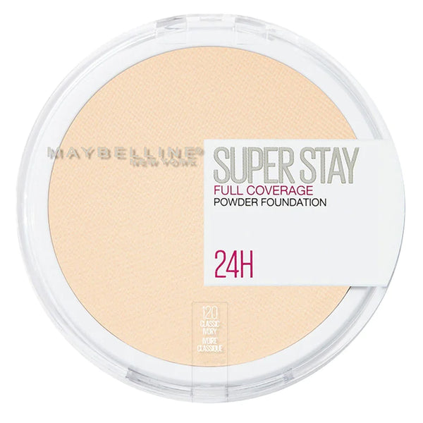 Maybelline Superstay Fit Me 24H Full Coverage Powder Foundation, 120, Classic Ivory, Foundation, Maybelline, Chase Value