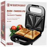 West Point Sandwich Maker - 2 Slice (Steel Body) WF-694, Toaster & Hot Plate, Chase Value, Chase Value