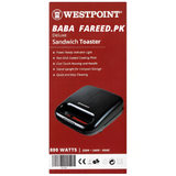 West Point Sandwich Maker - 2 Slice (Steel Body) WF-694, Toaster & Hot Plate, Chase Value, Chase Value