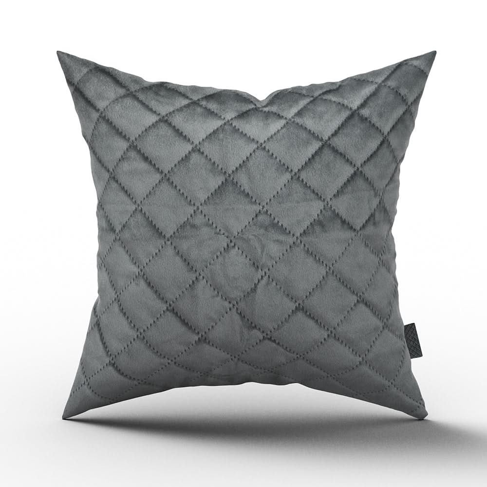 Velvet Cushion 2pcs Set - Grey, Cushion Cover, Chase Value, Chase Value