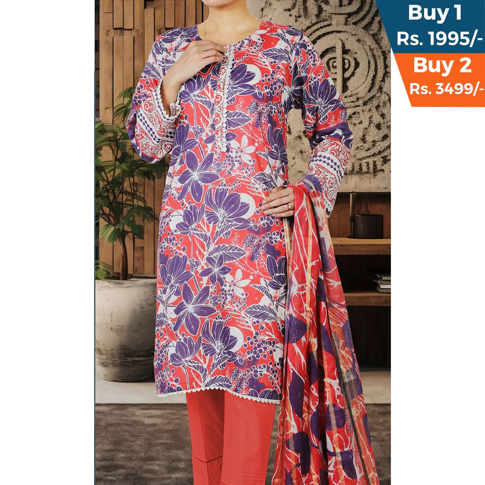 Valuable Cotton Digital Unstitched 3Pcs Suit - 7, Women, 3Pcs Shalwar Suit, Chase Value, Chase Value