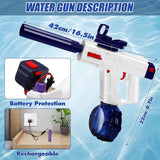 B/O Water Gun – Battery Operated Water Blaster - Blue & White, Weapon Toys, Chase Value, Chase Value