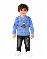 Valuables Boys Printed Full Sleeves Suit