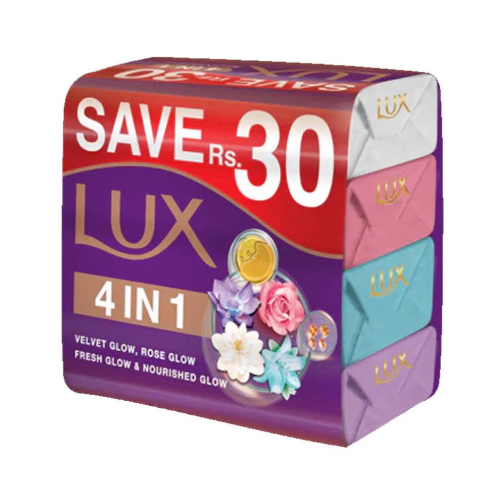 Lux Soap Rainbow Pack 100gm 4in1 Pack, Soaps, Lux, Chase Value