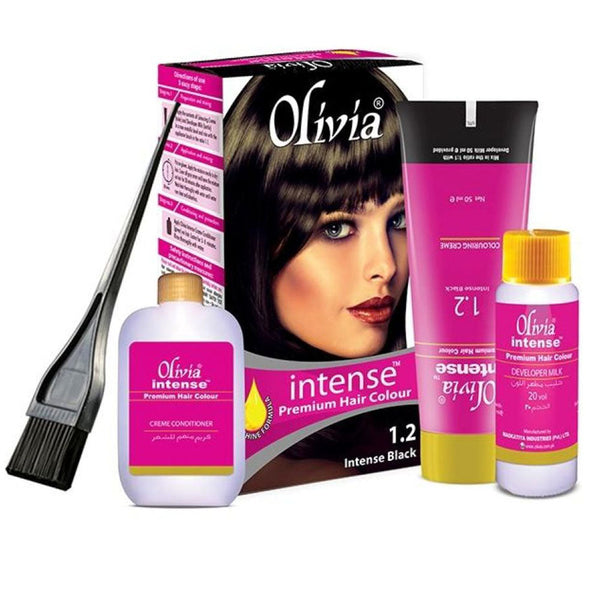 Olivia Intense Premium Hair Colour 1.2 Intense Black, Beauty & Personal Care, Hair Colour, Chase Value, Chase Value