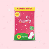 Butterfly Pads Maxi 12Pcs, Sanitory Napkins, Butterfly, Chase Value