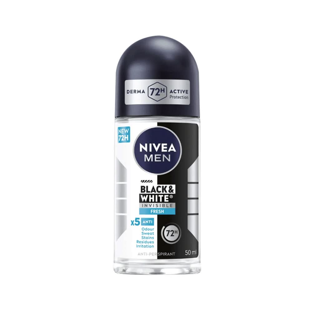 Nivea Men Invisible Fresh Black White Roll On 50ml Chase Value Nivea Men Invisible Fresh Black White Roll On 50ml Chase Value