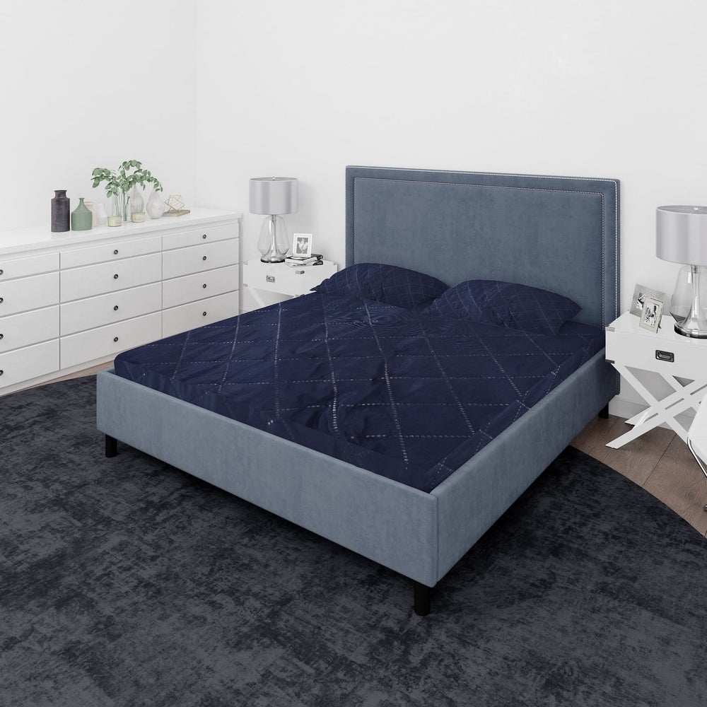 King Quilted Cotton Waterproof Mattress Protector 72X78" - Blue, Mattress Protector, Chase Value, Chase Value