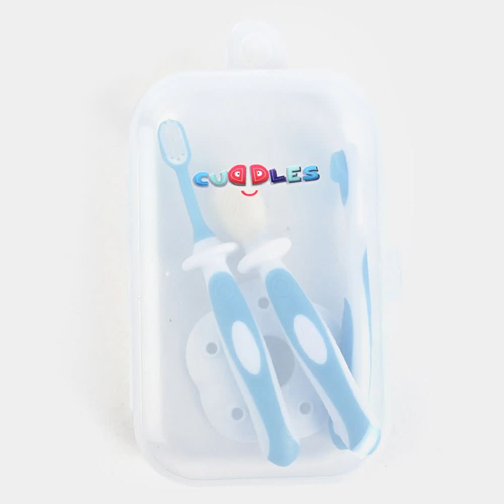 Cuddles First tooth brush and Oral hygiene set - Blue, Feeding Supplies, Cuddles, Chase Value