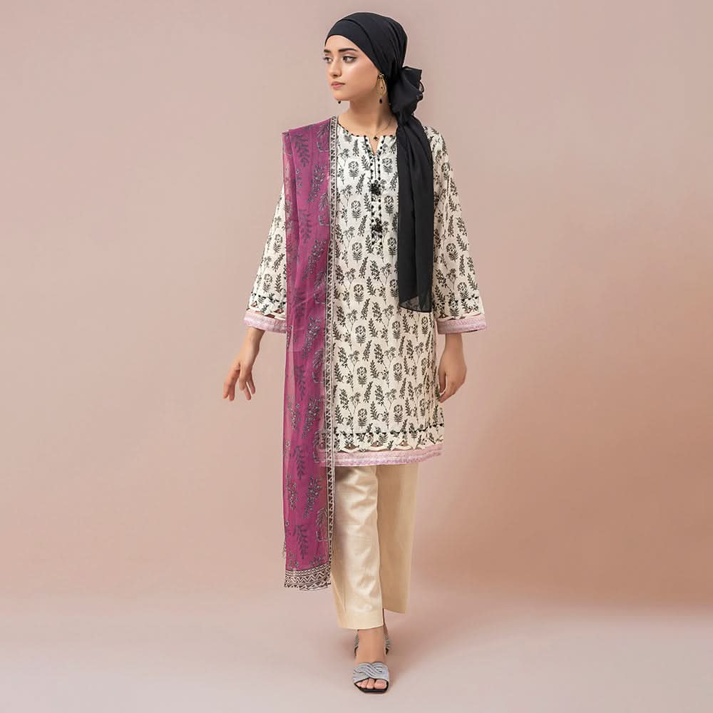 Eminent Printed Digital Lawn With Chiffon Dupatta Unstitched 3Pcs Suit - ES24LP3P11, Women, 3Pcs Shalwar Suit, Eminent, Chase Value
