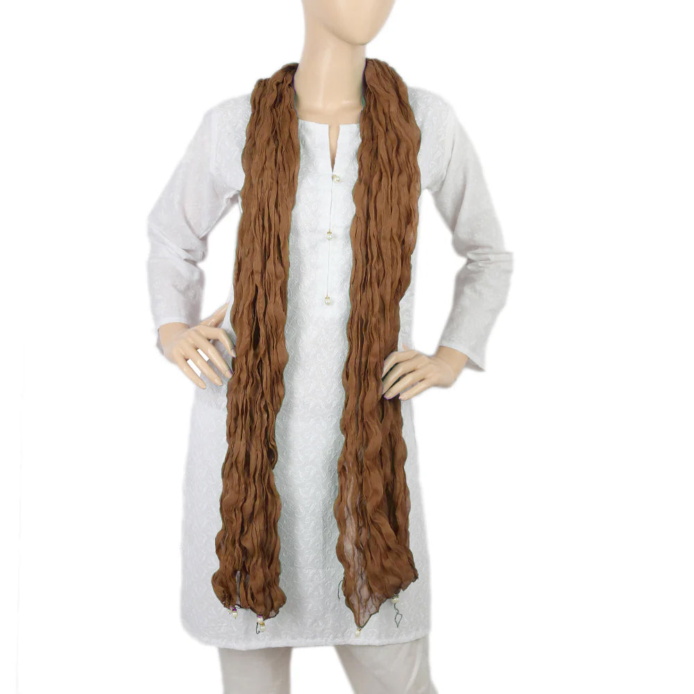 Women's Chiffon Dupatta - Brown, Women Dupatta, Chase Value, Chase Value