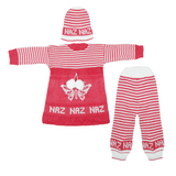 Newborn Girls Full Sleeves Suit - Dark Pink, Newborn Girls Sets & Suits, Chase Value, Chase Value