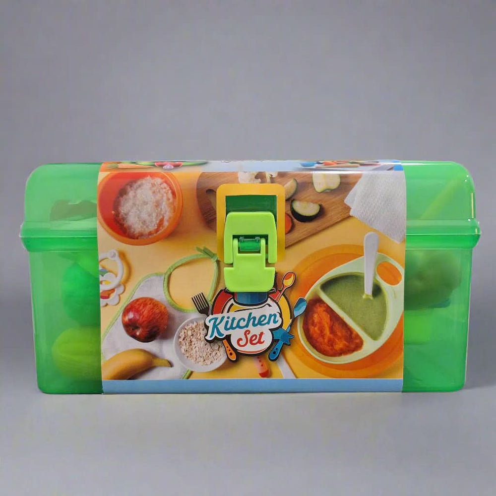 Kitchen Set For Girls - Green, Kids Cosmetic & Kitchen Sets, Chase Value, Chase Value