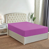 Single Bed Fitted Sheet Jersey - Light Purple, Single Size Bed Sheet, Chase Value, Chase Value