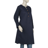 Women's Plain Kurti - Navy Blue, Women Ready Kurtis, Chase Value, Chase Value