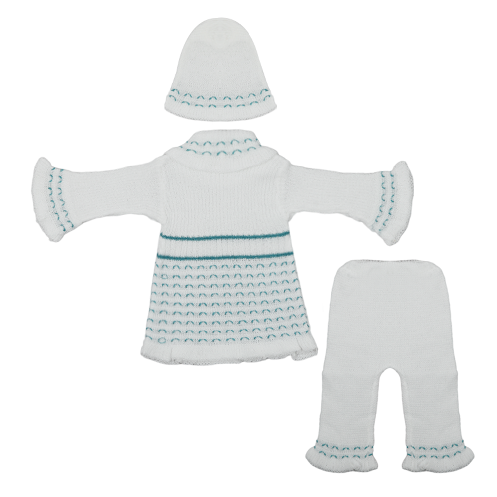 Newborn Girls Full Sleeves Suit - Sea Green, Newborn Girls Sets & Suits, Chase Value, Chase Value
