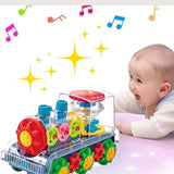 Transparent Electric Kids Gear Train with Flashing Lights, Die-cast Model Car, Chase Value, Chase Value