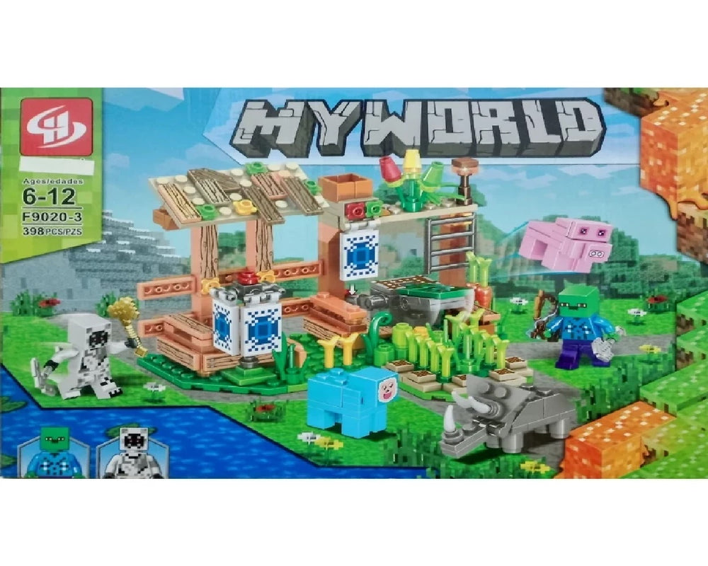 Constructor Minecraft 4 in 1, Meworld, 398 parts, Kids Blocks & Building Toys, Chase Value, Chase Value