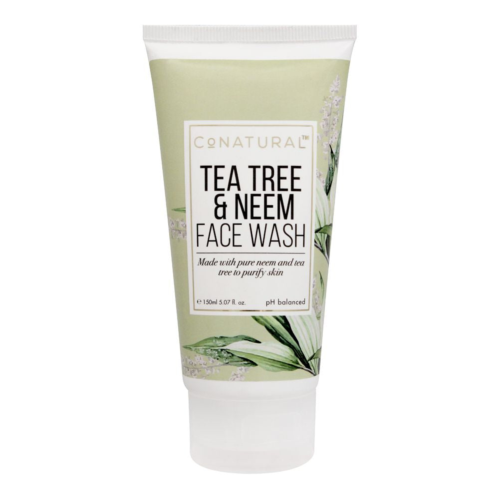 Co-Natural Tea Tree & Neem Face Wash 150ml, Face Washes, Co-Natural, Chase Value