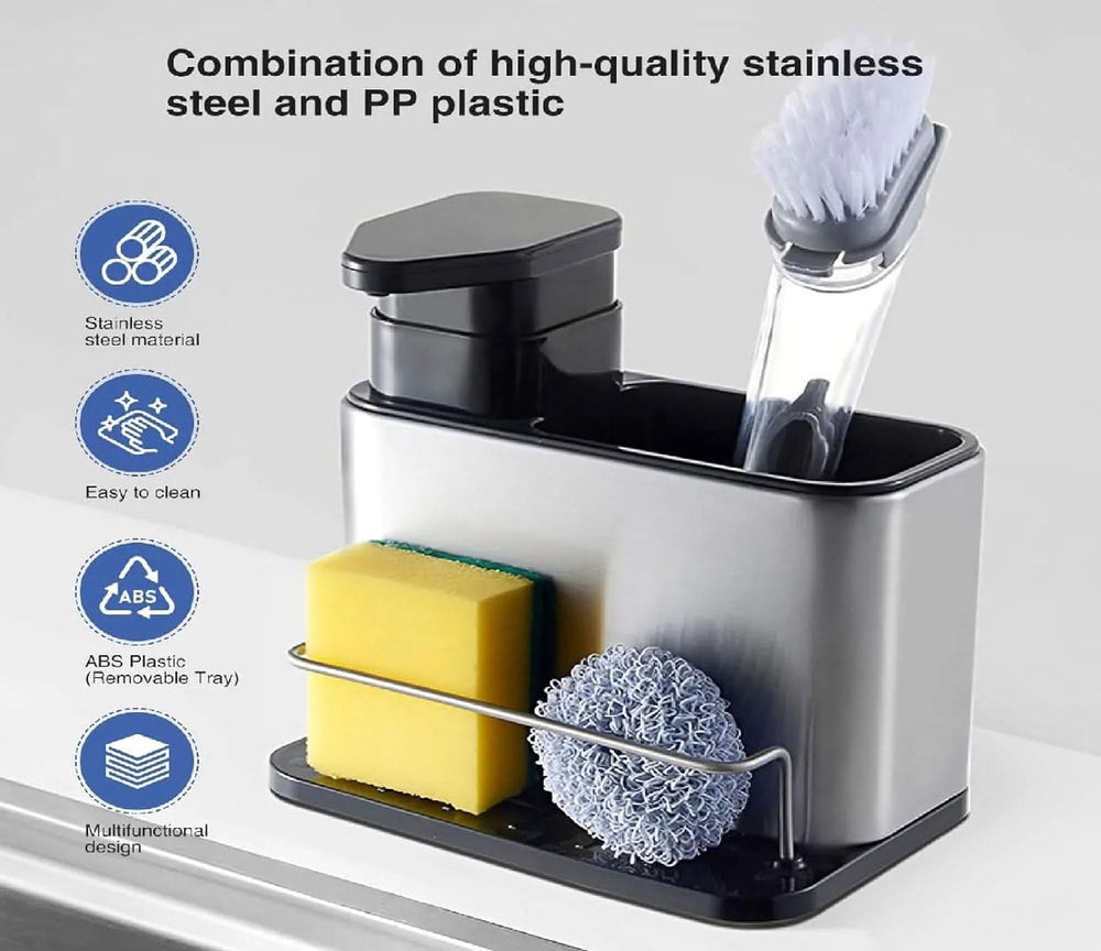 Cutlery Stand with Dispenser – Stainless Steel, Cutlery Set, Chase Value, Chase Value