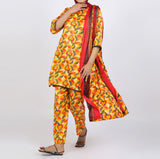 Shataj Febron Wash & Wear Unstitched Printed 3Pcs Suit - A13, Women, 3Pcs Shalwar Suit, Shataj, Chase Value