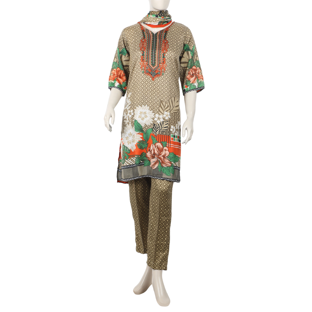 Women's Wash & Wear Unstitched 3pcs Suit - A17, Women, 3Pcs Shalwar Suit, Chase Value, Chase Value