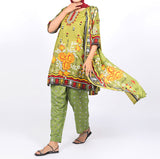 Shataj Febron Wash & Wear Unstitched Printed 3Pcs Suit - A2, Women, 3Pcs Shalwar Suit, Shataj, Chase Value