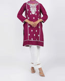 Women's Embroidered Kurti - Plum