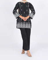 Women’s Stitched 2-Piece Cotton Suit – Black & White, Women Shalwar Suits, Eminent, Chase Value