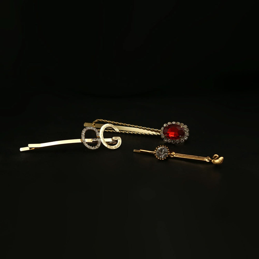 Hair Pin Card - Golden, Girls Hair Accessories, Chase Value, Chase Value