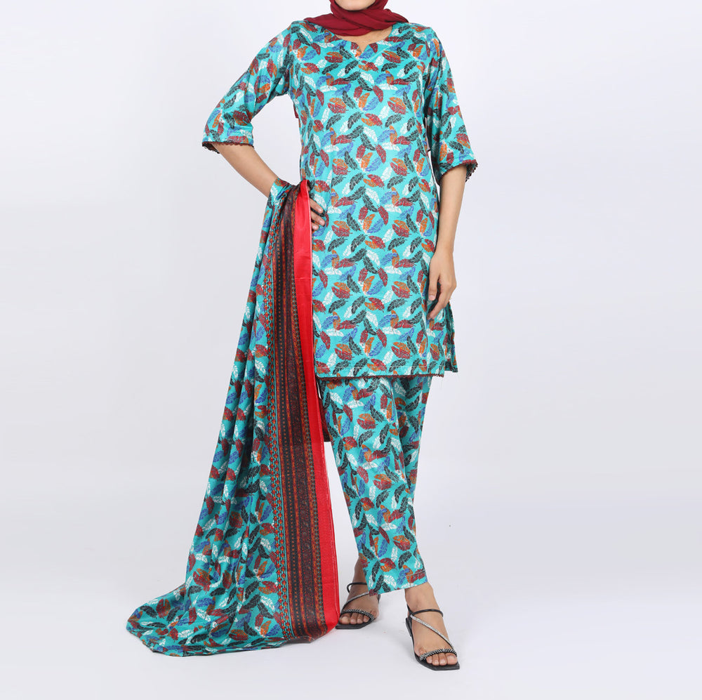 Shataj Febron Wash & Wear Unstitched Printed 3Pcs Suit - A1, Women, 3Pcs Shalwar Suit, Shataj, Chase Value