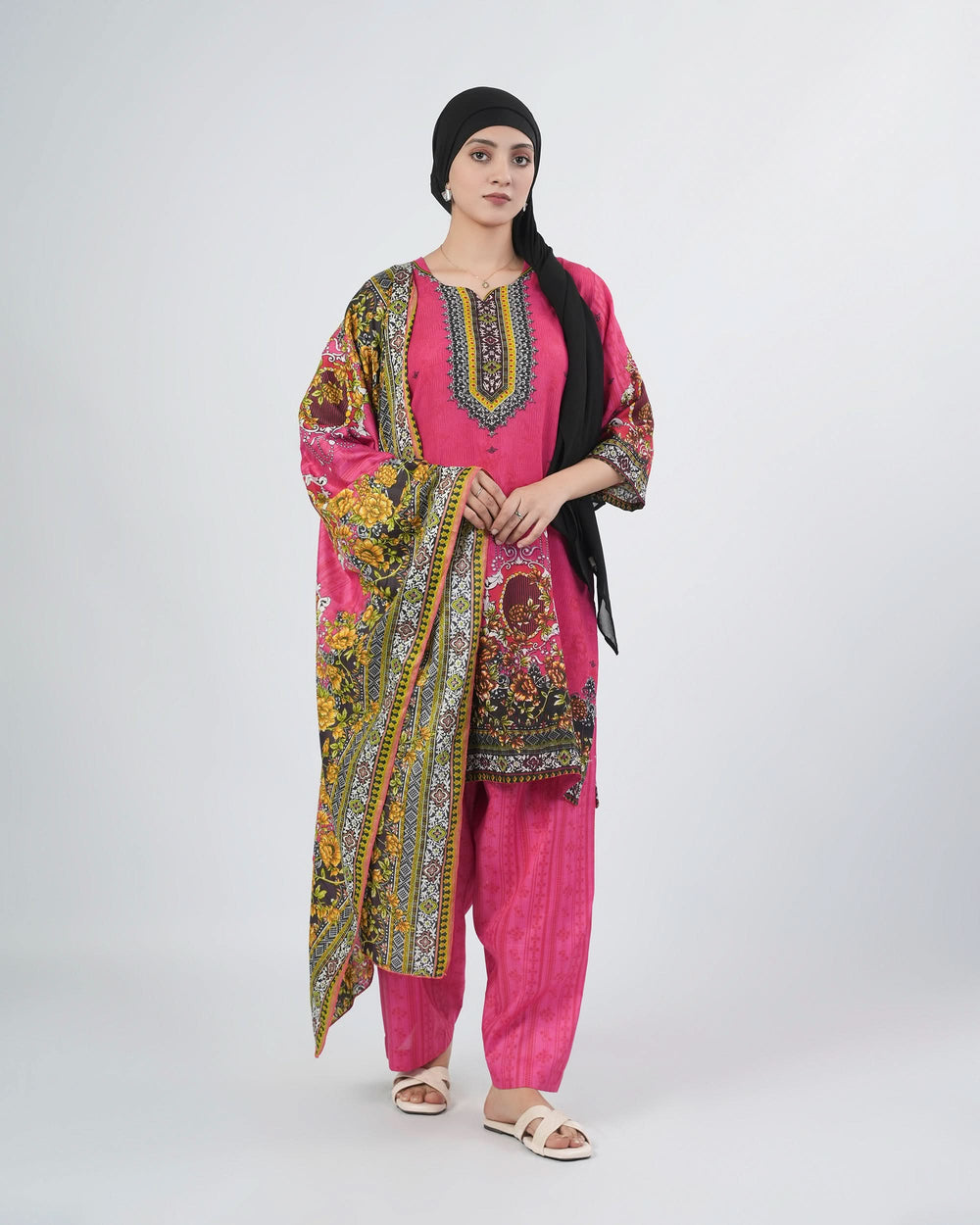 Shahzaib Gull Gee Printed 3-Pcs Suit, Women, 3Pcs Shalwar Suit, Chase Value, Chase Value