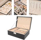 2-Layer Jewelry Box Organizer for Women and Girls, Storage Boxes, Chase Value, Chase Value