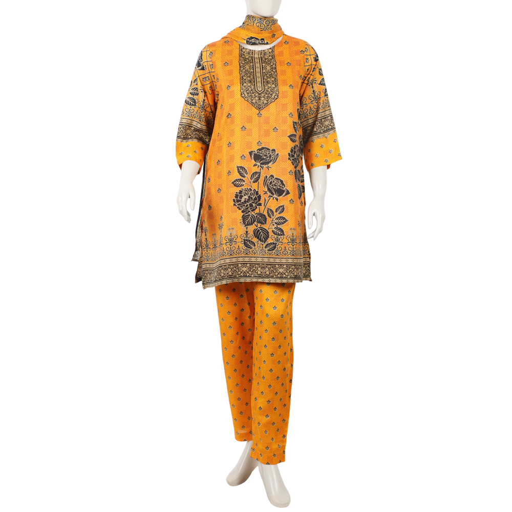 Women's Wash & Wear Unstitched 3pcs Suit - A30, Women, 3Pcs Shalwar Suit, Chase Value, Chase Value