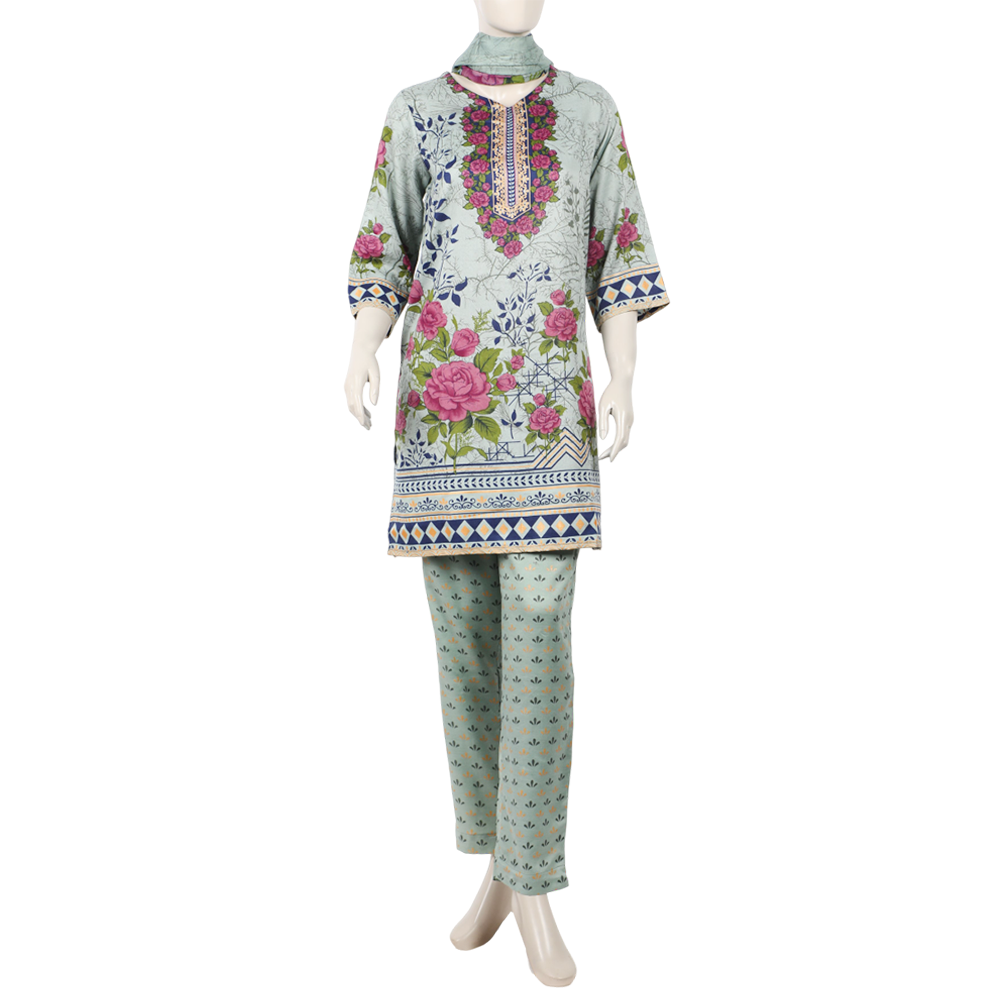 Women's Wash & Wear Unstitched 3pcs Suit - A34, Women, 3Pcs Shalwar Suit, Chase Value, Chase Value