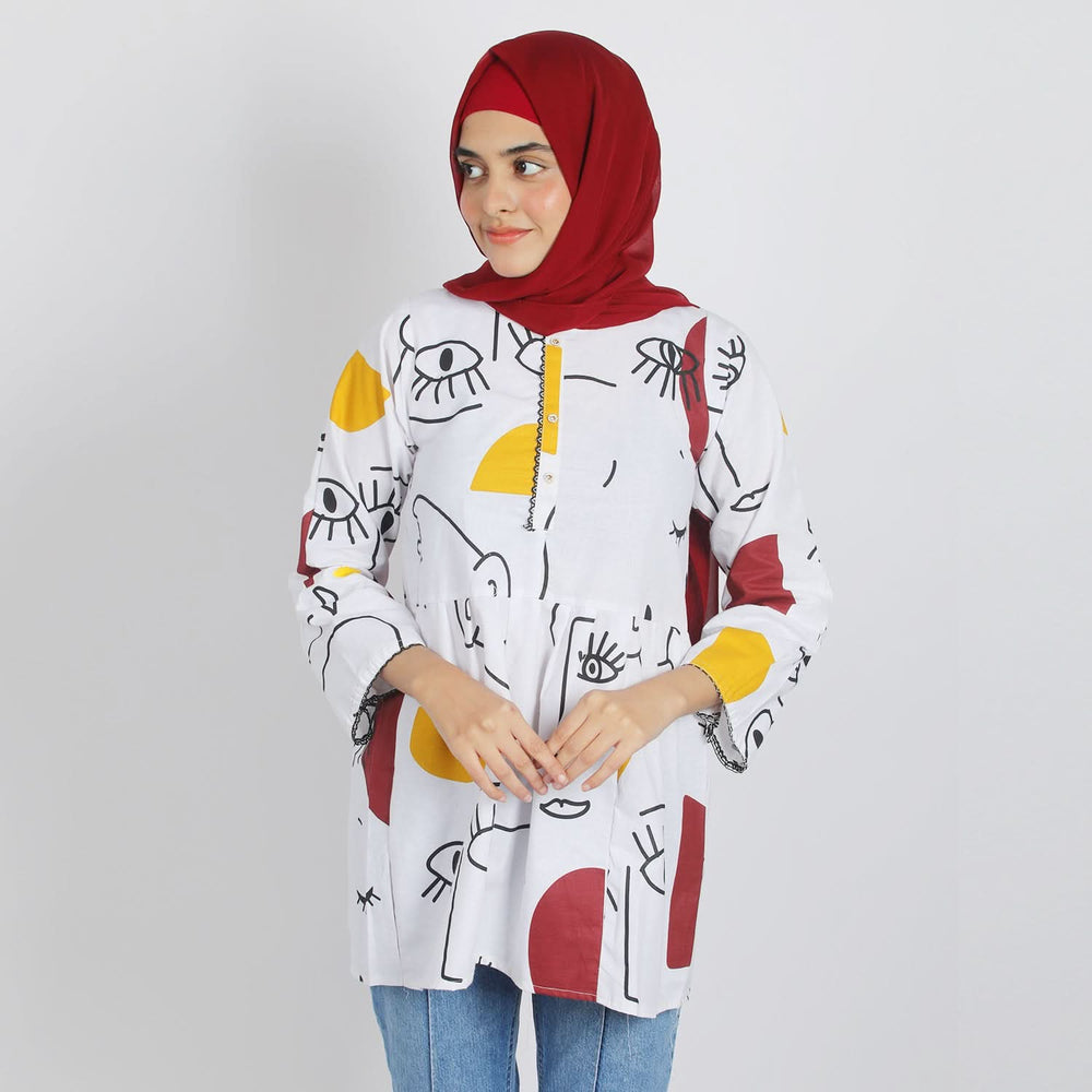 Women's Printed Kurti - Multi Color, Women Ready Kurtis, Chase Value, Chase Value