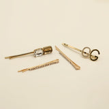 Hair Pin Card - Golden, Girls Hair Accessories, Chase Value, Chase Value