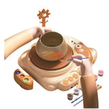 Pottery Wheel – DIY Clay Art Kit for Kids - Fawn & Brown, Educational Toys, Chase Value, Chase Value