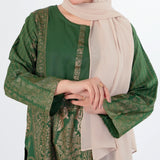 Women's 03pcs Stitched Suit - Green, Women Shalwar Suits, Chase Value, Chase Value